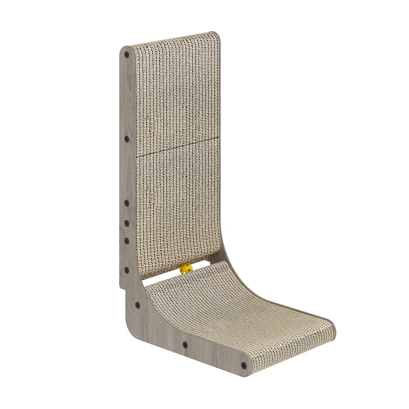 China Manufacturer Wall Mounted L Shape Cat Scratcher Cardboard Large Cat Toys Wood Scratcher Furniture